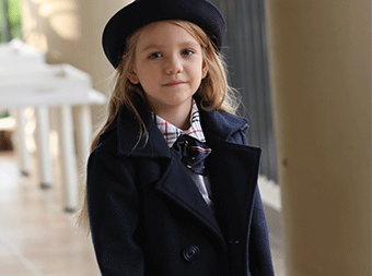 高端貴族學校校服大衣羊毛昵風衣班服定制套裝