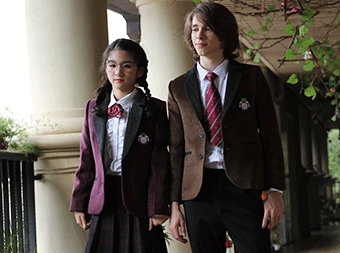 高端羊毛昵學(xué)生西服中學(xué)校服訂做制式套裝