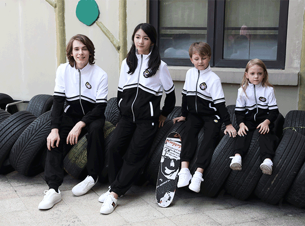 新款安全3M反光運(yùn)動(dòng)中小學(xué)校服訂做套裝