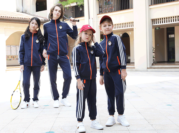 冬季運動長袖中小學(xué)生班服設(shè)計定制套裝