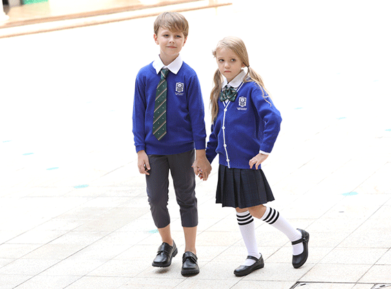 英倫風(fēng)毛衣幼兒園校服秋季羊毛衫長袖