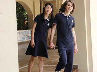 中學生班服定制短袖